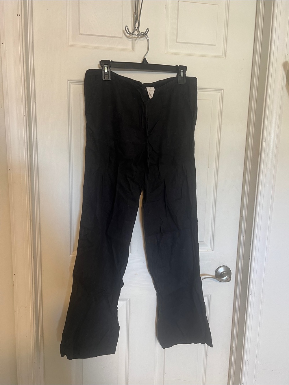 LONDONJEAN Black Straight-Leg Women's Trousers